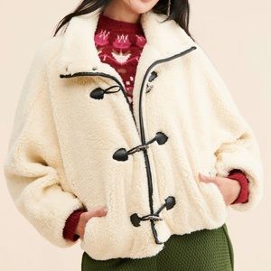 Free People Ivory Junie Fuzzy Jacket